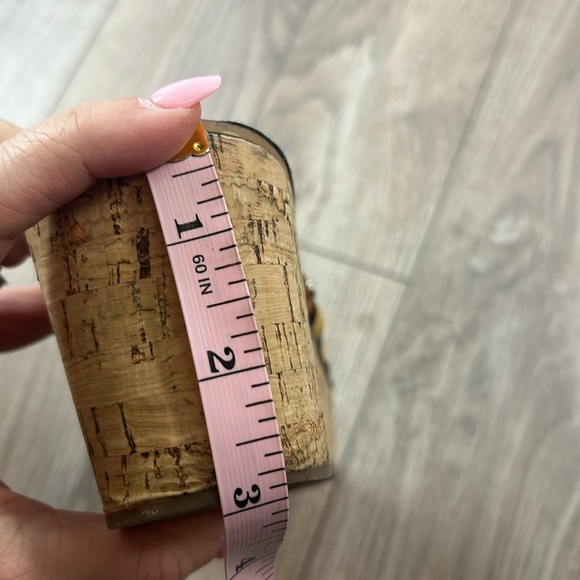 Perfect Sam Edelman Leopard Raynere platform slide calf hair sandal 8.5 - Picture 6 of 7